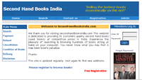 Online retail sale of second hand books